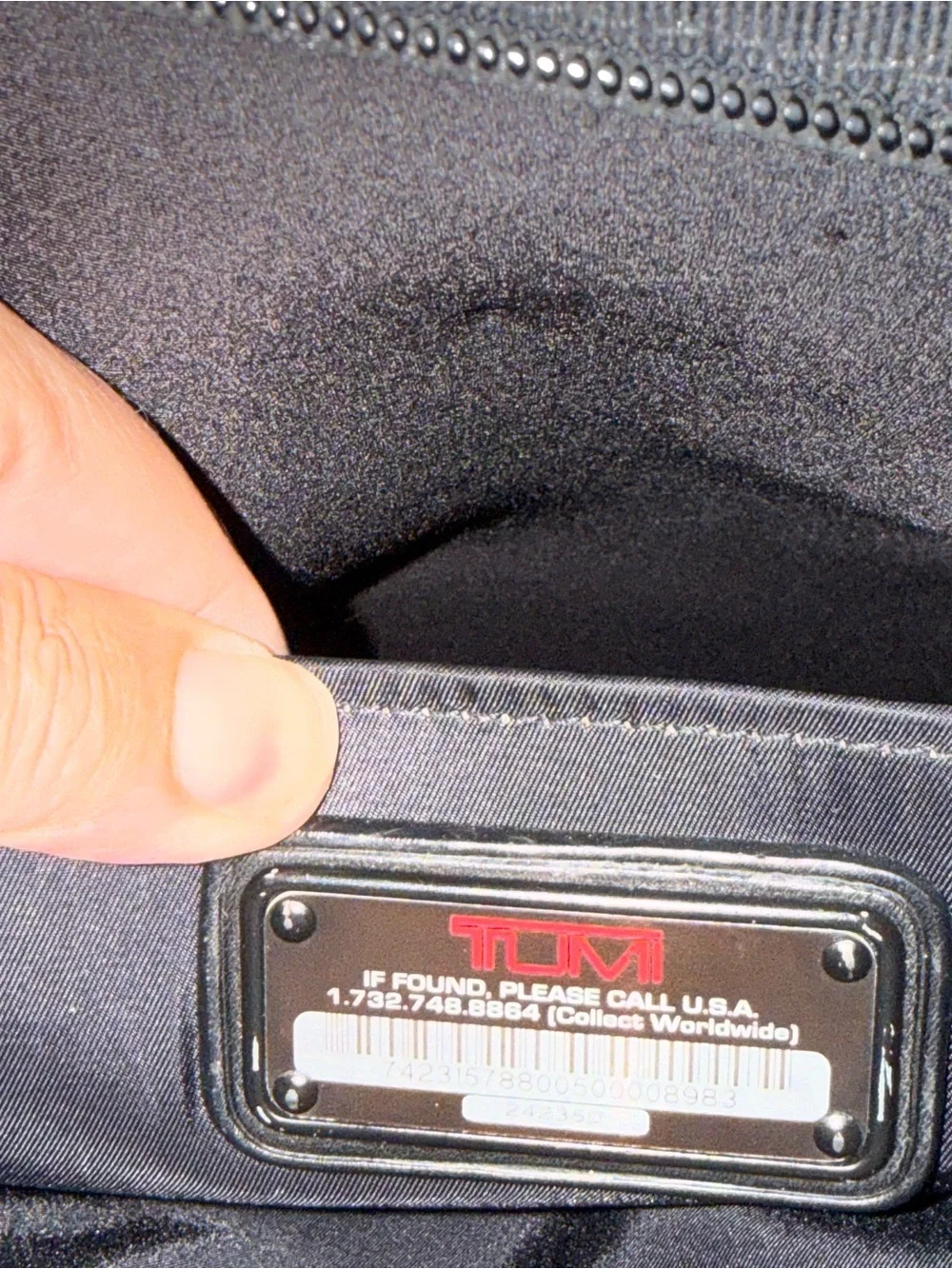 TUMI Briefcase Luggage Crossbody Black Multipocket Travel Bag